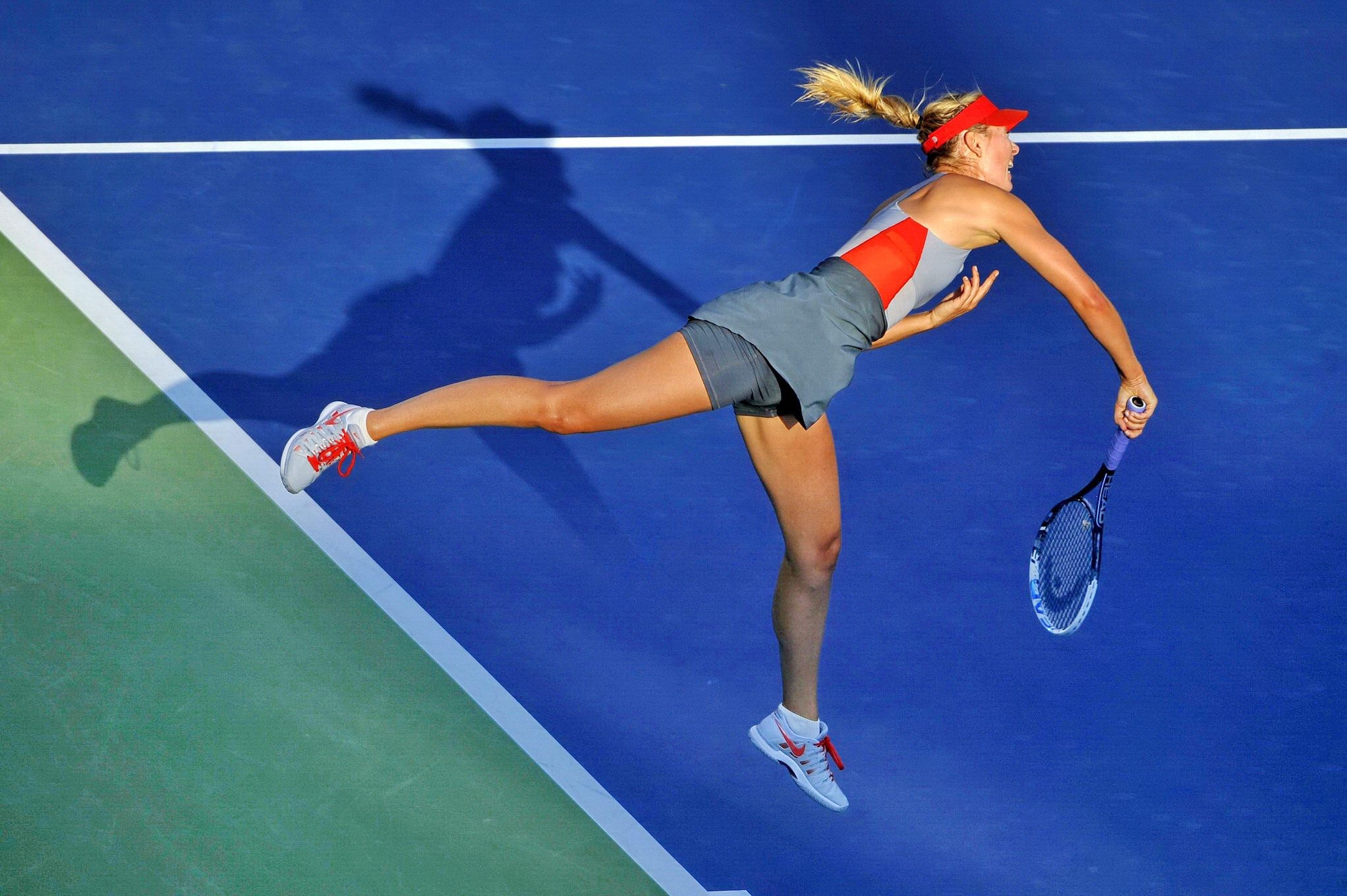 Maria Sharapova flashing her black panties at the US Open tennis tournament in N #75187131