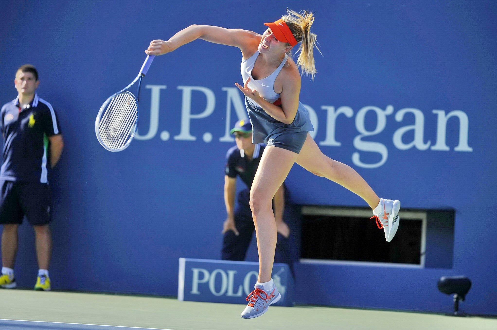 Maria Sharapova flashing her black panties at the US Open tennis tournament in N #75187186