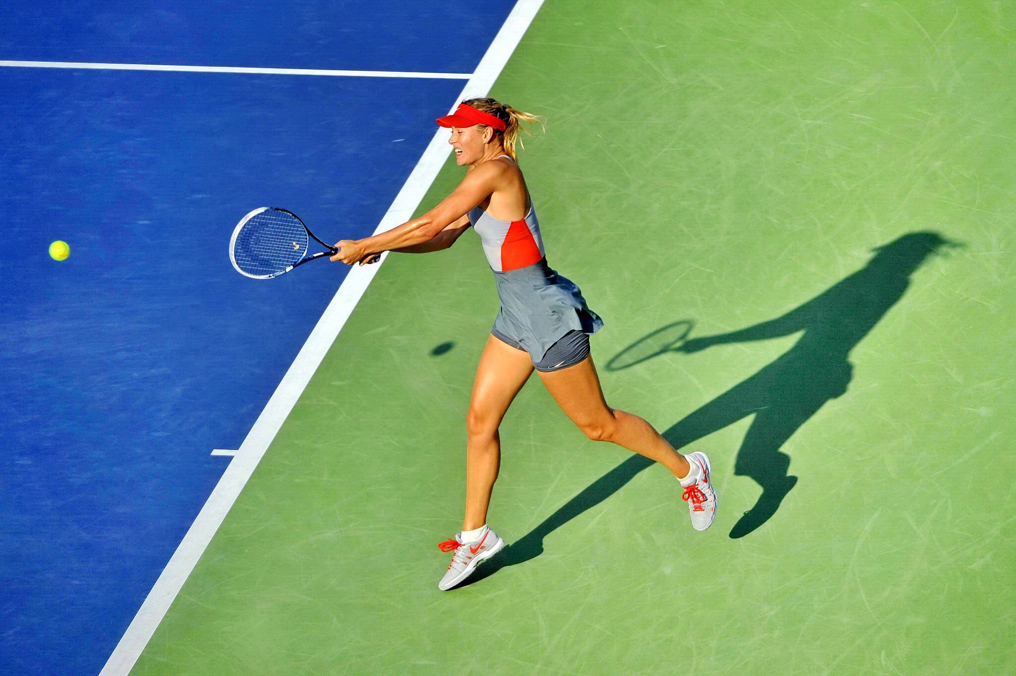Maria Sharapova flashing her black panties at the US Open tennis tournament in N #75187200