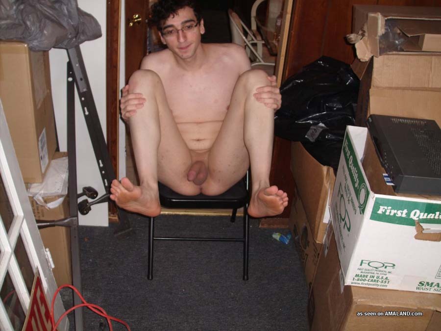 Photos of a naked geeky twink getting sleazy on cam  #76936268