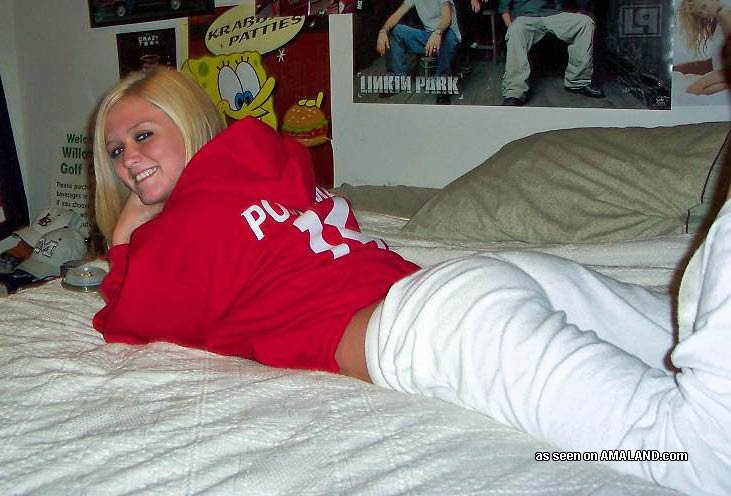 Real homemade snapshots of amateur teen GFs posing and spreading #79426236