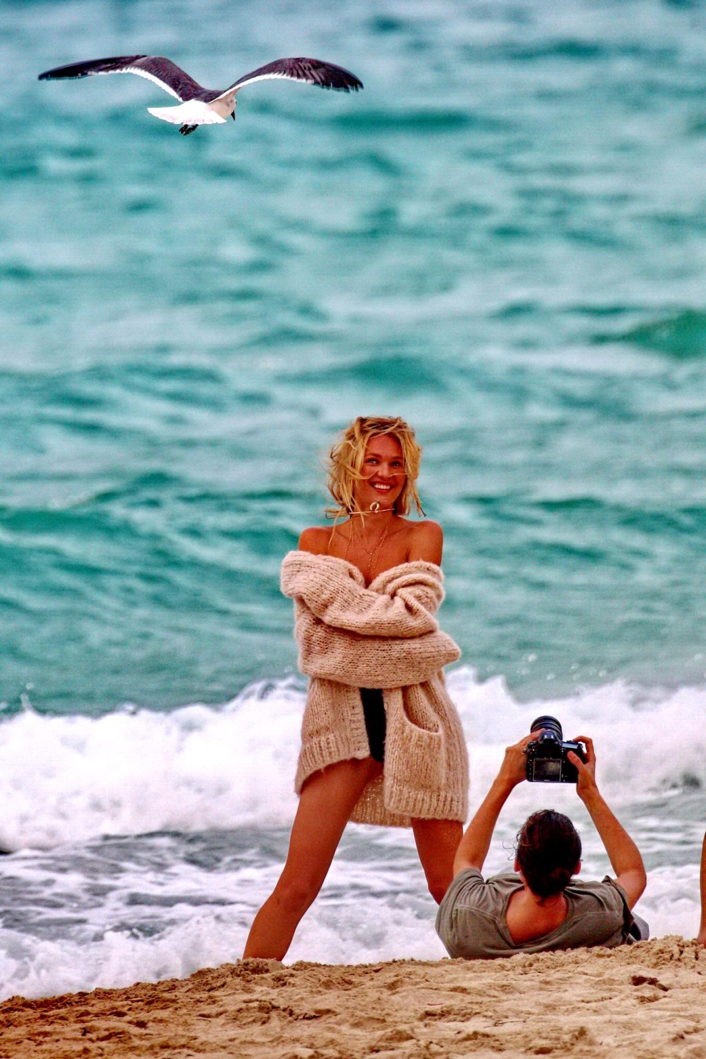 Candice Swanepoel at the Victoria's Secret beach photoshoot in Miami #75204604