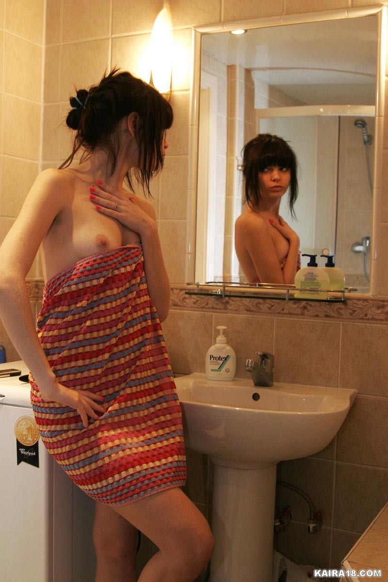 skinny teen bathing #76409344