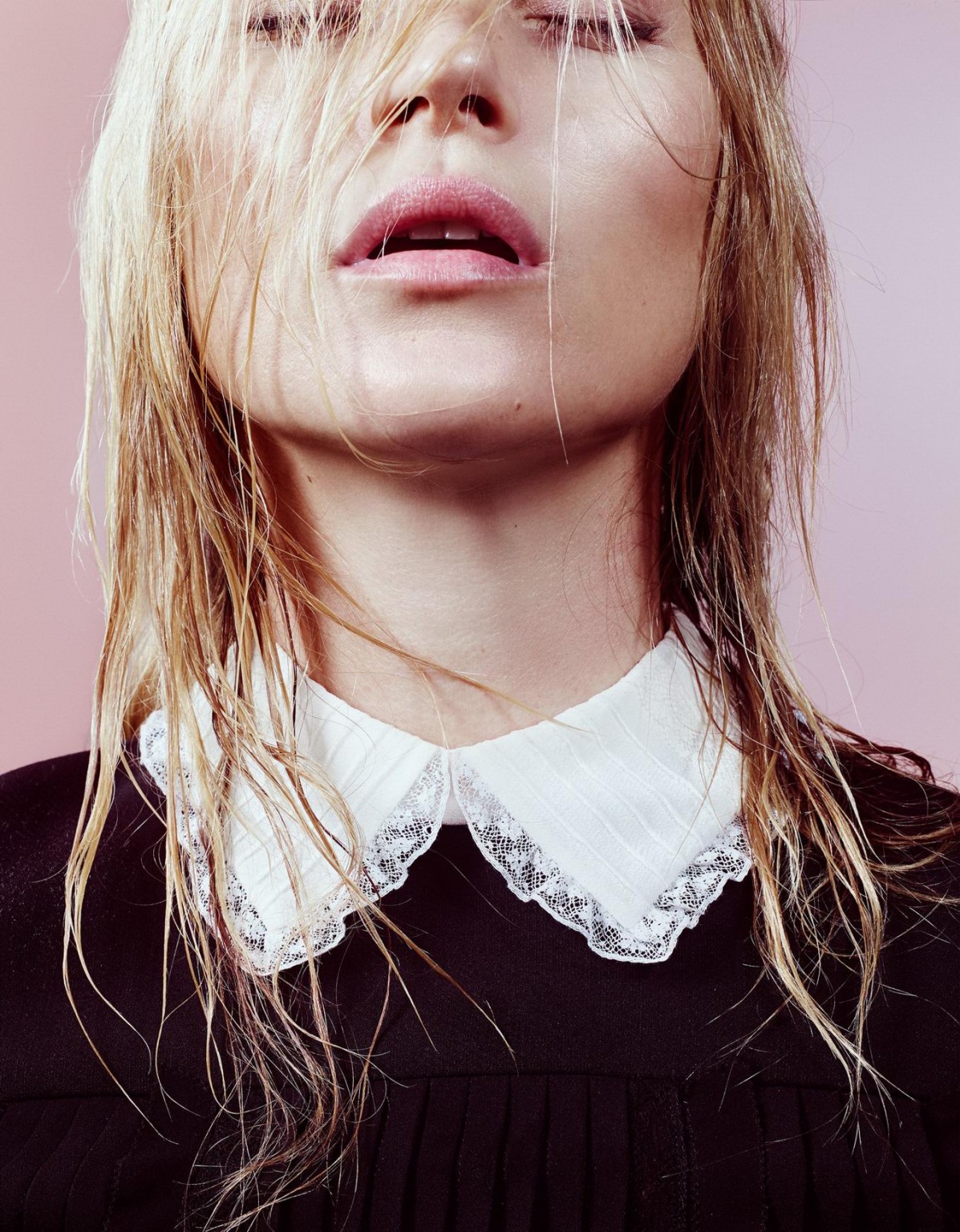 Kate Moss showing boobs in see through for W Magazine May 2015 issue #75166634