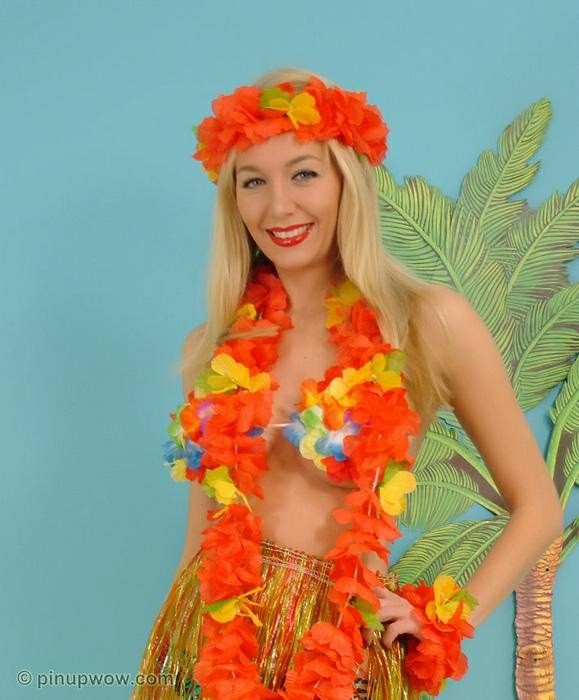 Hayley Marie Dressed As A Sexy Hula Girl #73821892