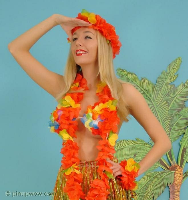 Hayley Marie Dressed As A Sexy Hula Girl #73821900