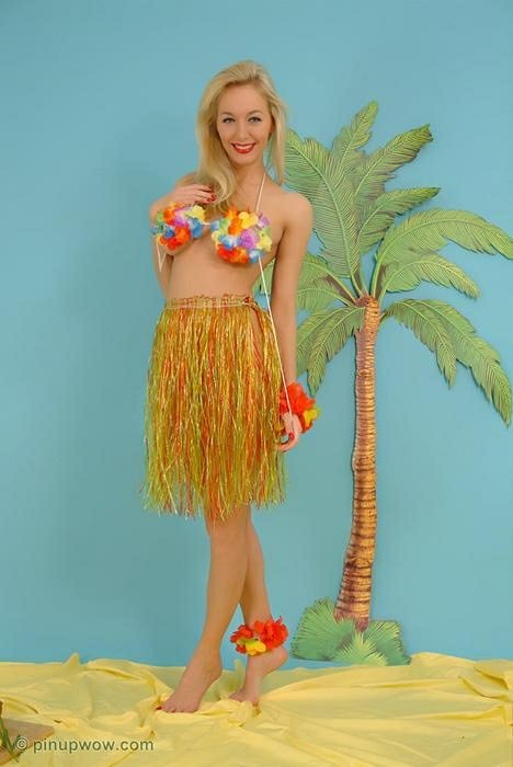 Hayley Marie Dressed As A Sexy Hula Girl #73821943