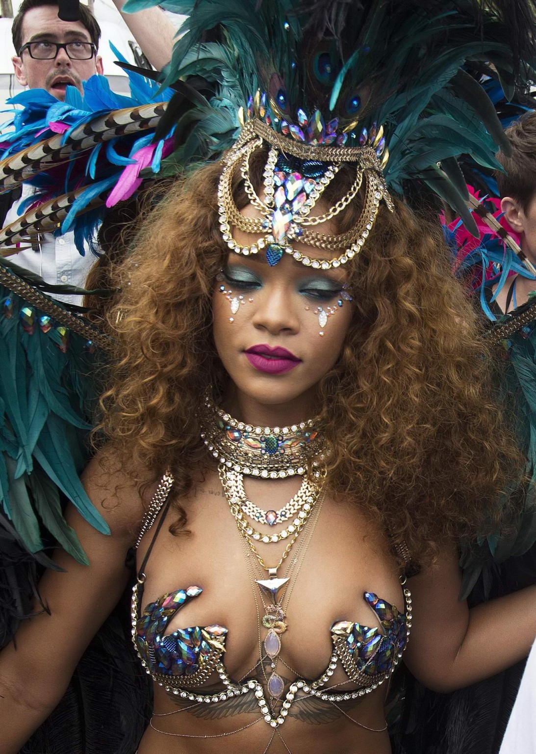 Rihanna wearing skimpy carnival costume #75156181