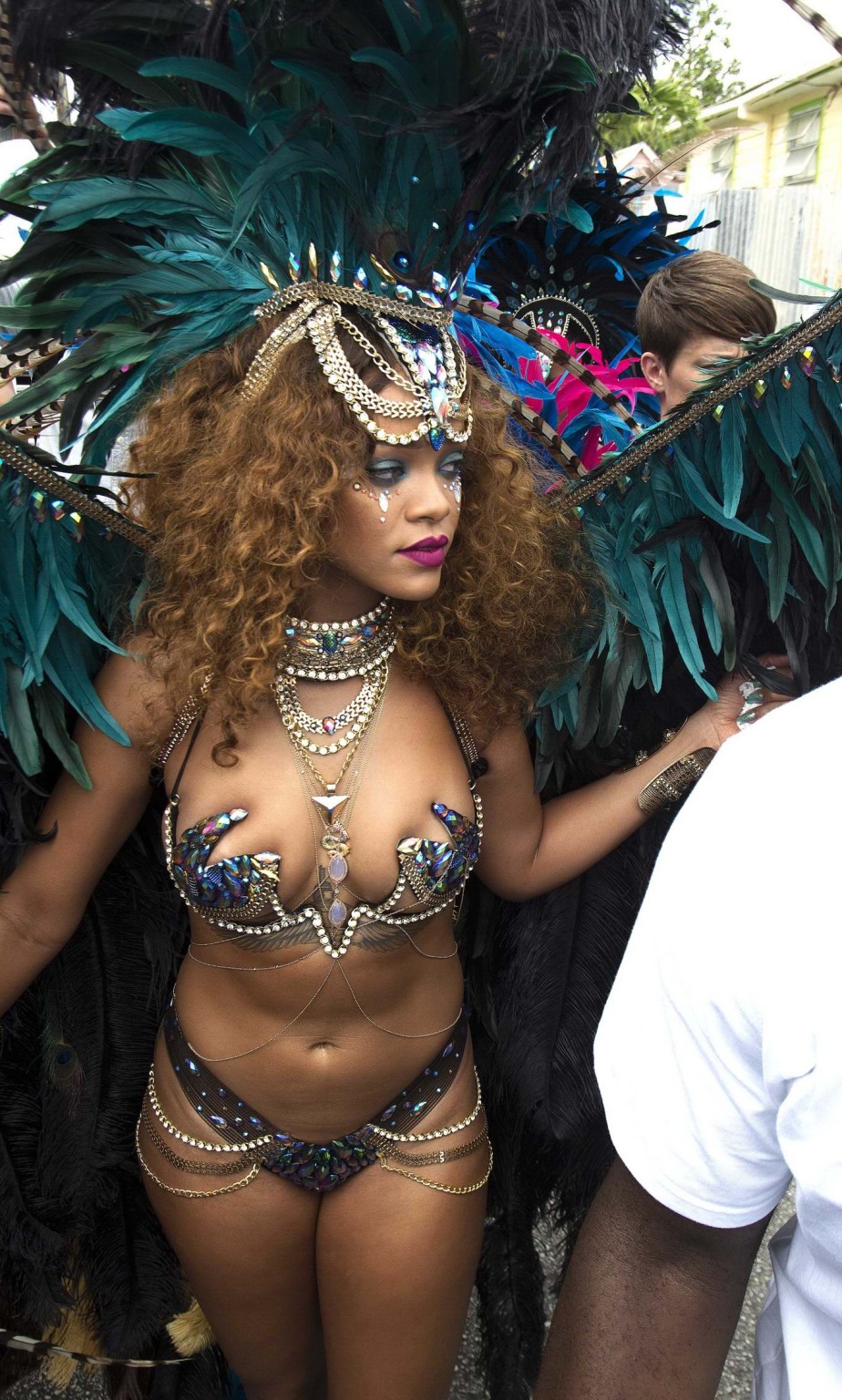 Rihanna wearing skimpy carnival costume #75156186