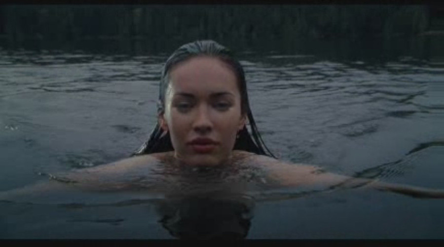 Megan Fox swimming nude but well covered #75389141