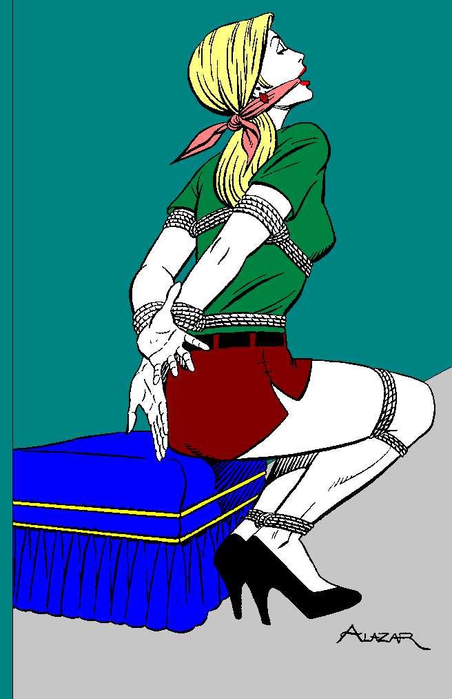 classic female hard rope bondage art
