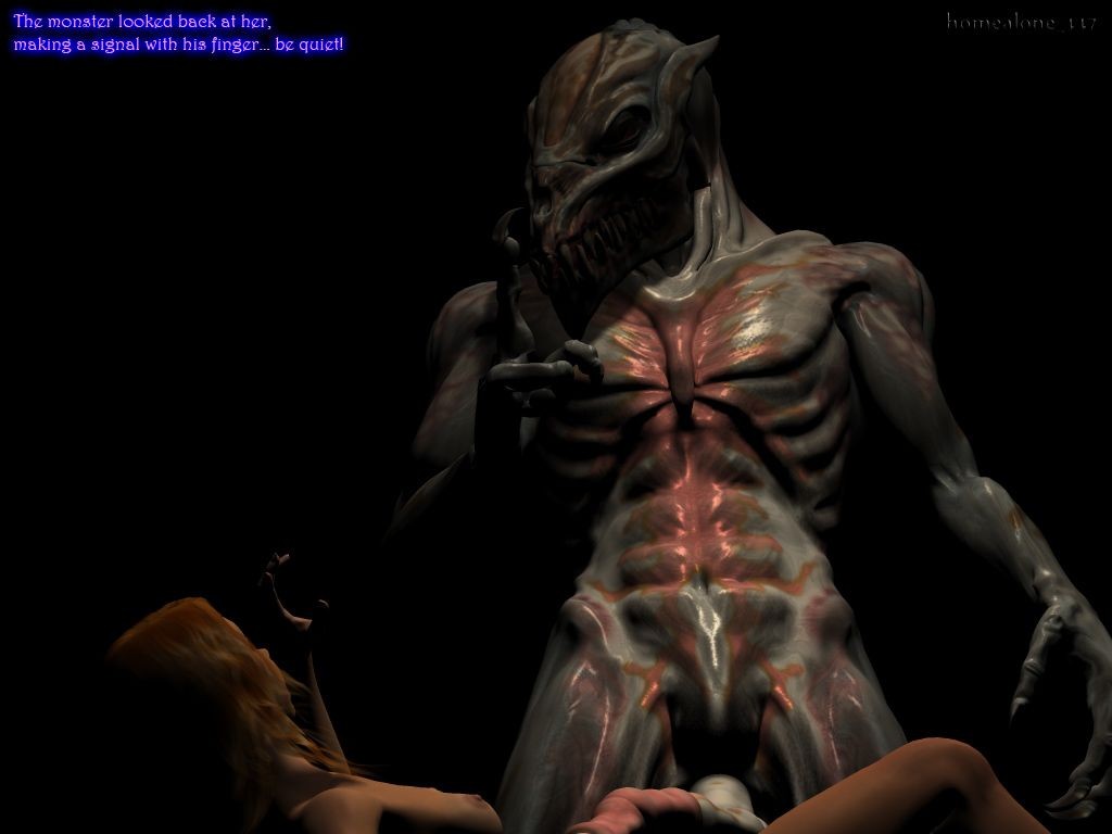 Alien mit sehr langem und fettem Schwanz fickt hart und bedeckt hübsches Teenie mit Sperma
 #67054510