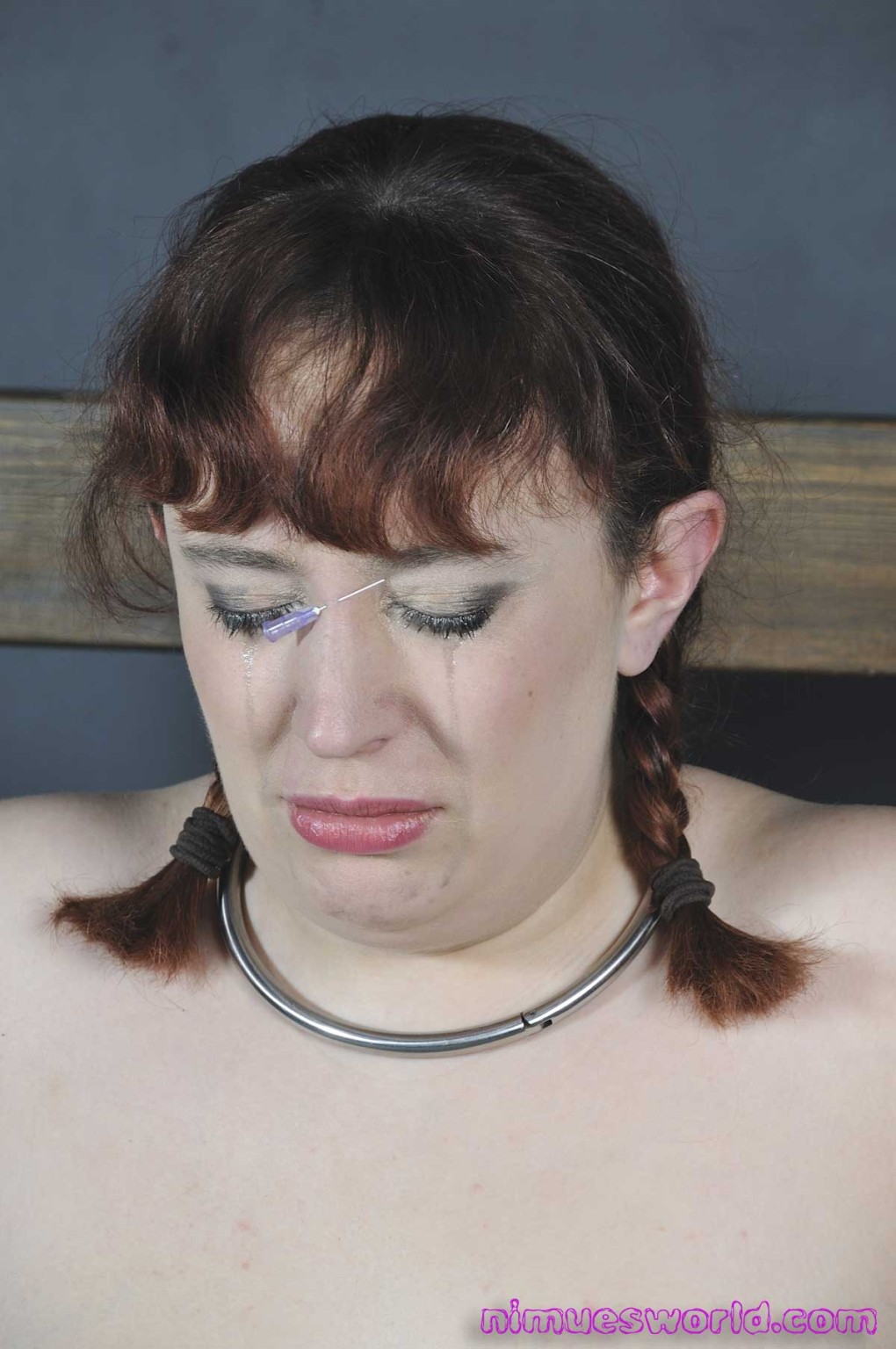 Facial needle pain and amateur bdsm of chubby nose tortured english submissive #72058497