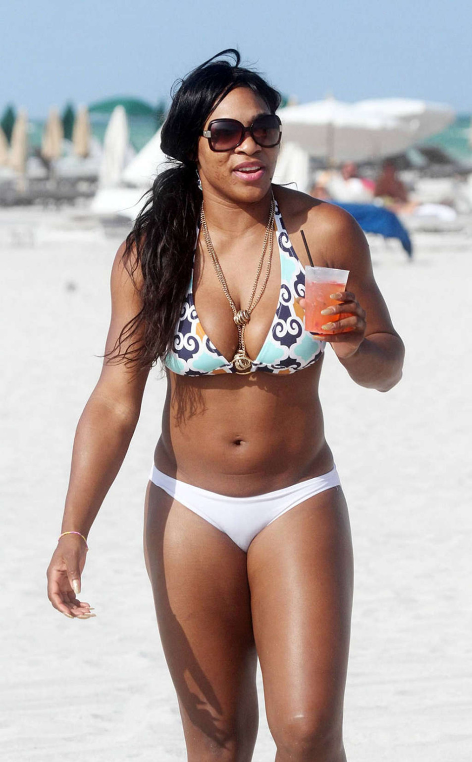 Serena Williams showing sexy body and hot ass in bikini on beach #75330720
