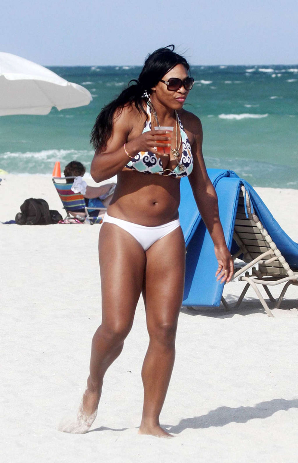 Serena Williams showing sexy body and hot ass in bikini on beach #75330759