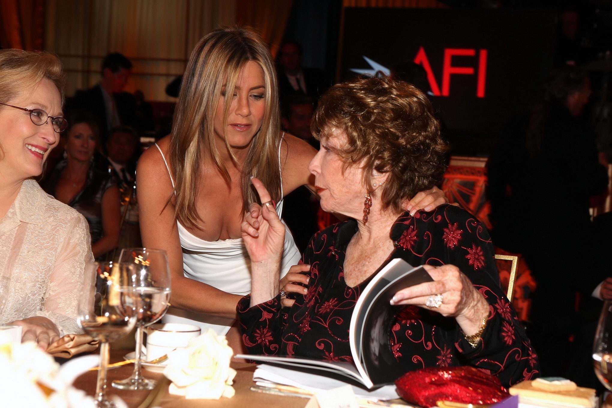 Jennifer Aniston showing huge cleavage at AFI Life Achievement Award Honoring Sh #75260725