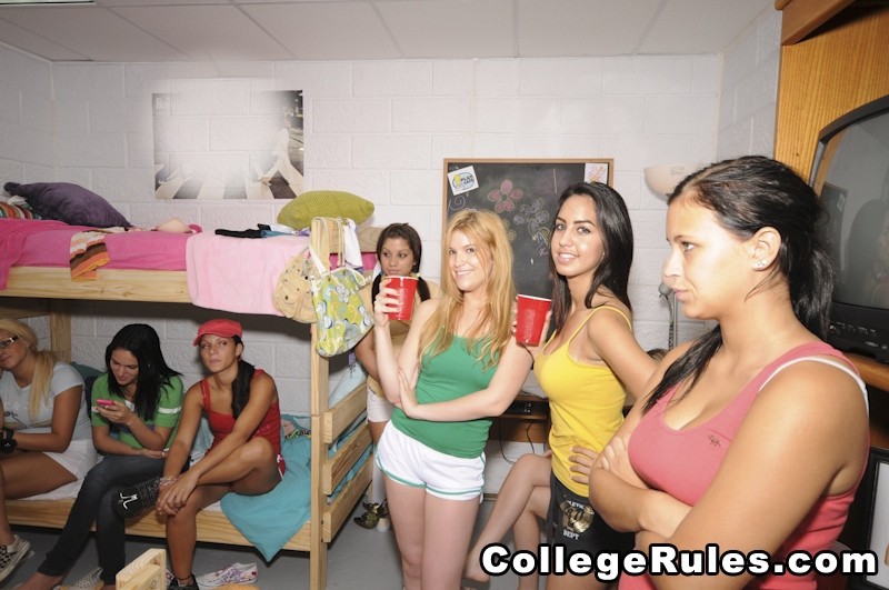 Smoking babes getting banged hard at college dorm party #79388644