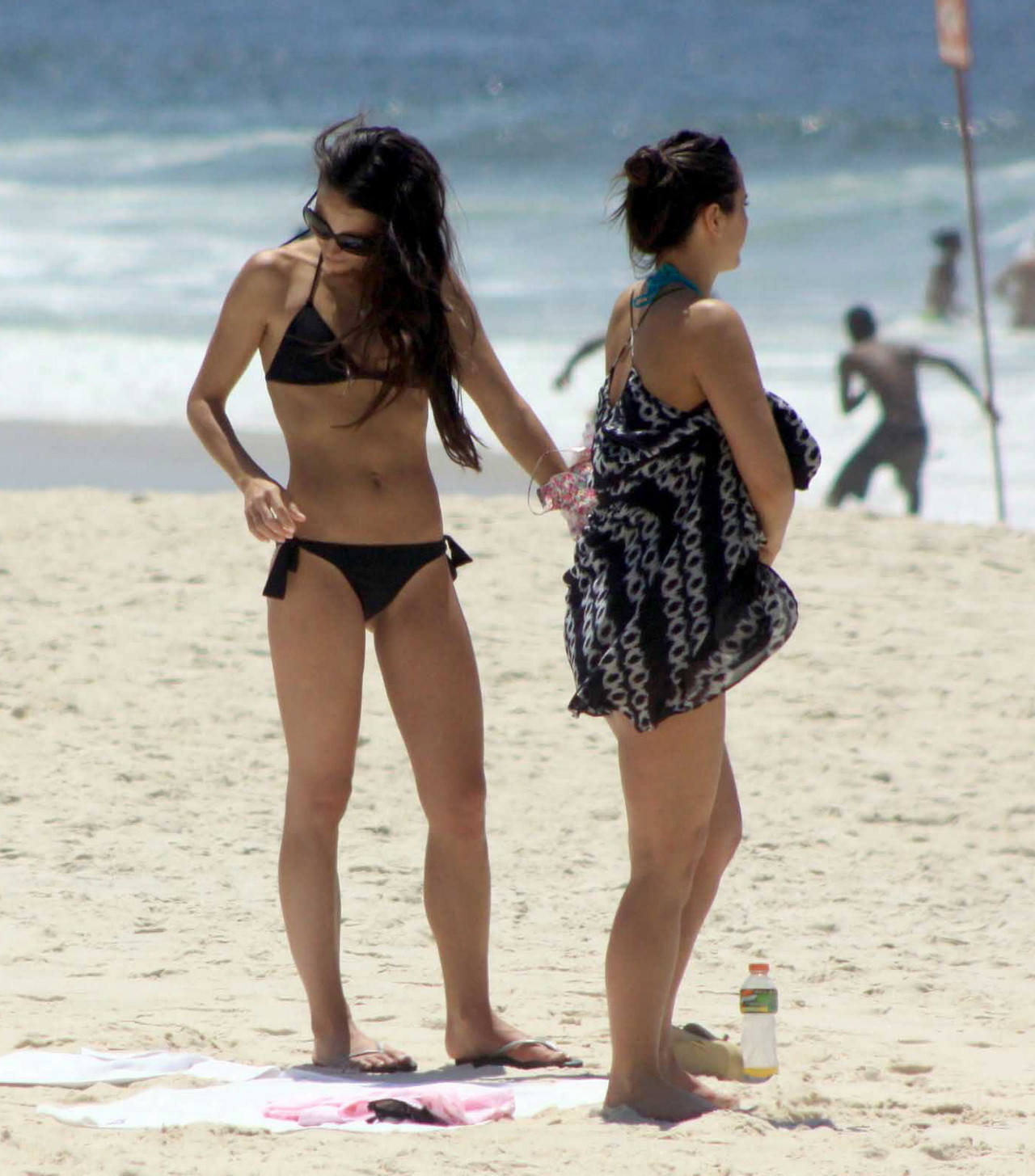 Jordana Brewster wearing sexy black bikini on the beach in Rio de Janeiro #75327352