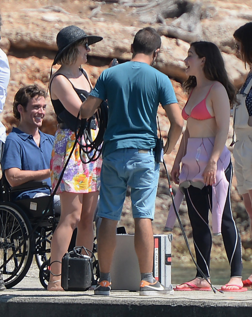 Emilia Clarke shows off her curvy bikini body at the beach while filming Me Befo #75161590