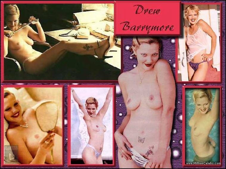 hip actress Drew Barrymore in several nude shots #75366360