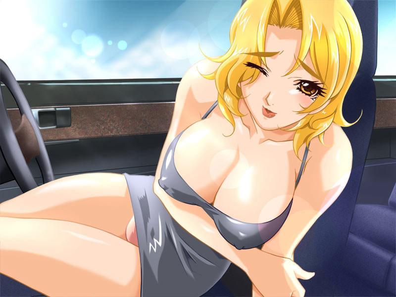 Horny hentai female drivers love playing with their big titties #69698125