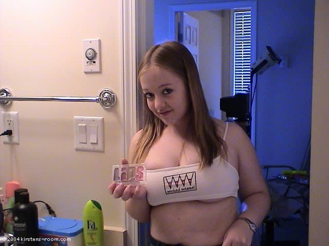 Busty amateur plays around in the bathroom #73958809