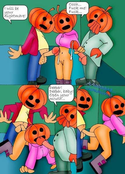 Scared Wendy strokes robot Bender #69662462
