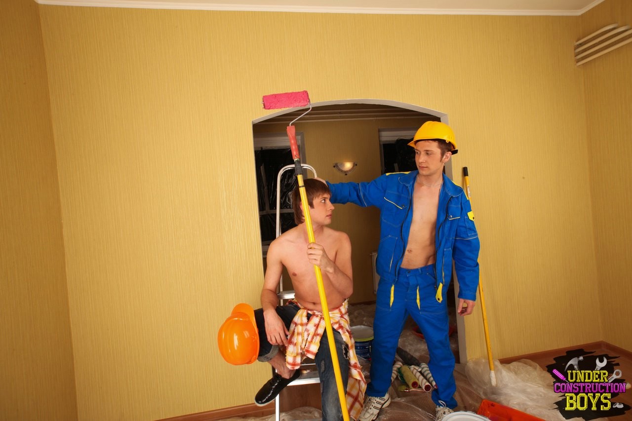 Pair of horny construction job twinks go all out on the ladders #76927151