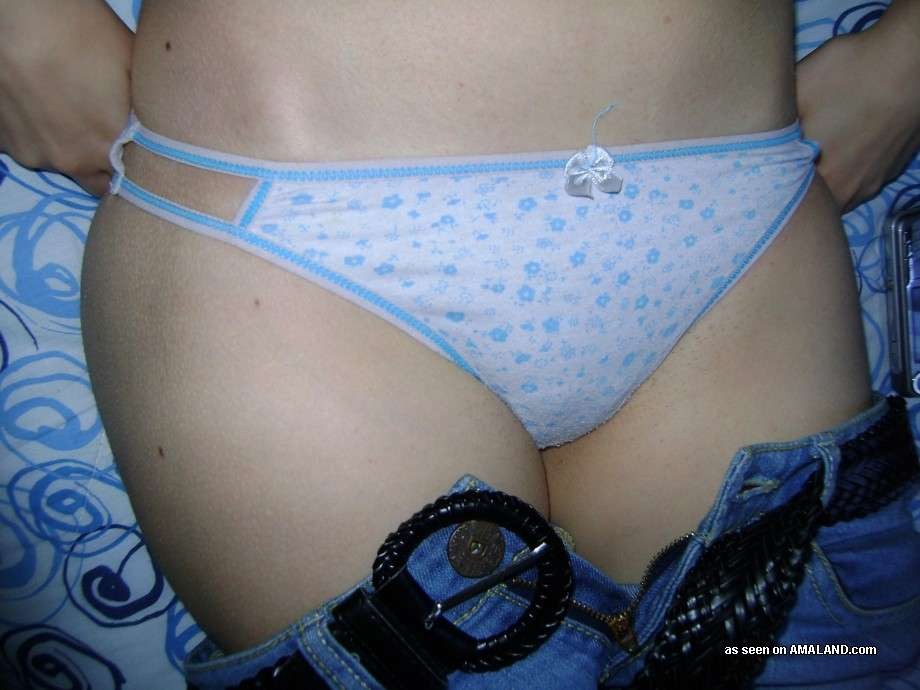 Homemade closeups taken inside amateur teen girlfriend panties #78658924