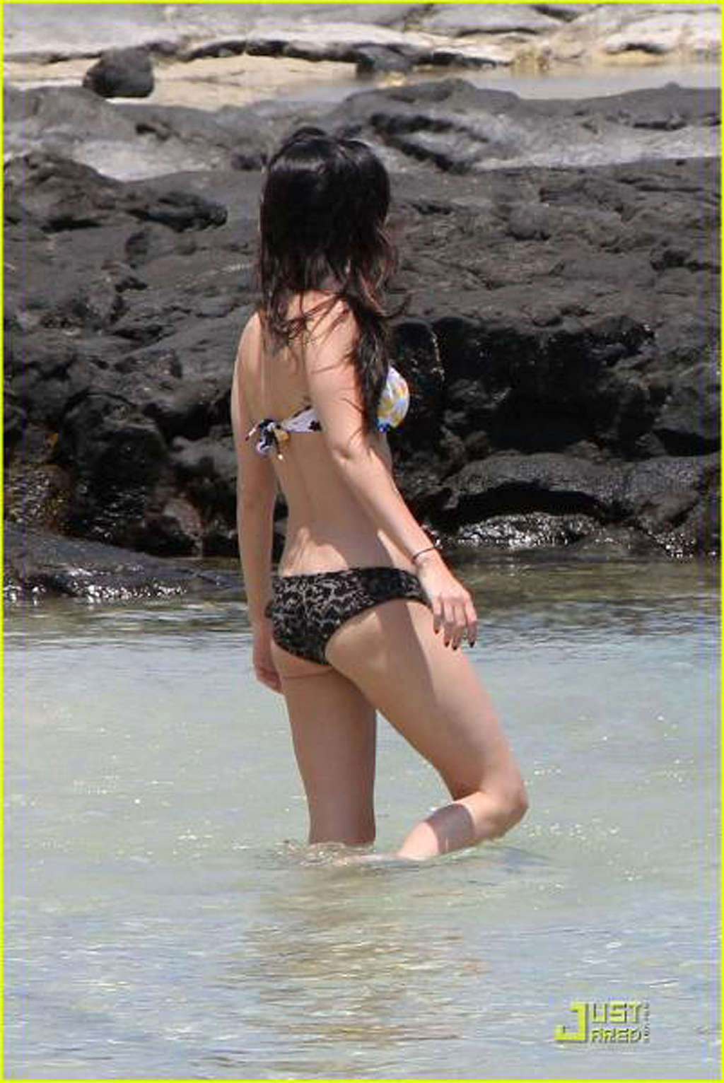 Megan Fox enjoying on beach with her boyfriend and showing sexy body in bikini #75347085