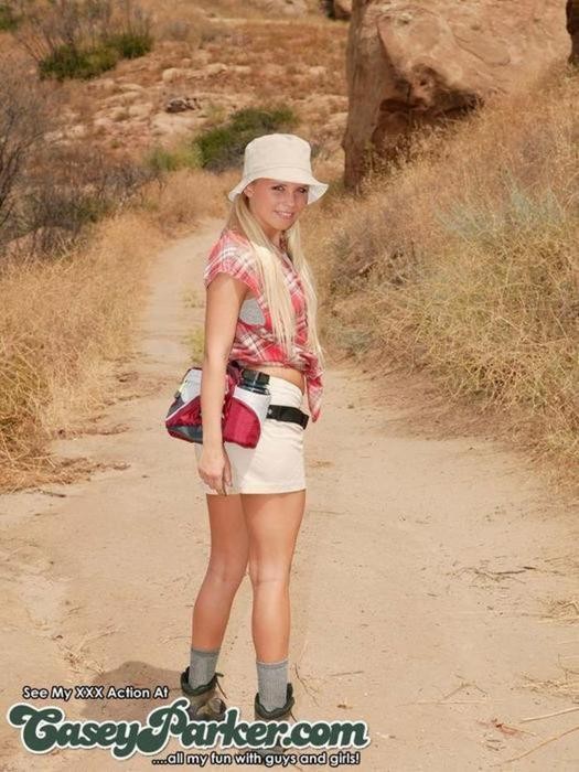 Casey Parker strips nude along her hike #73969257