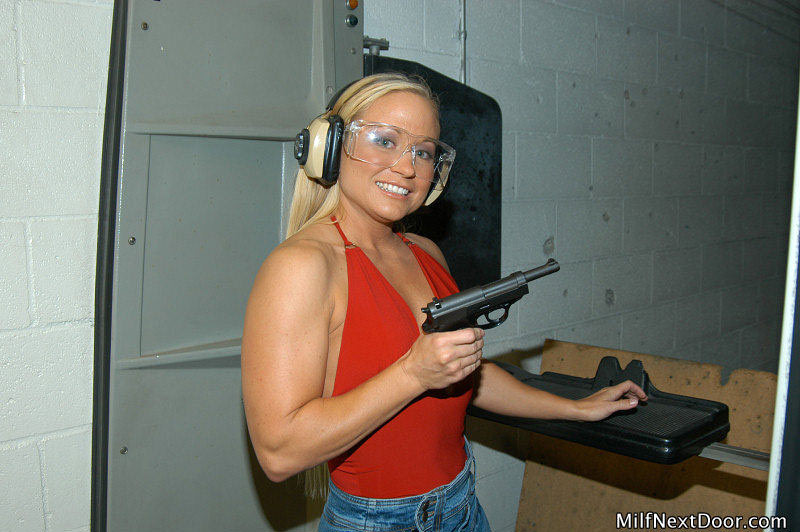 These 3 milfs got frisky at the shooting range and came back to much the rug #74260115