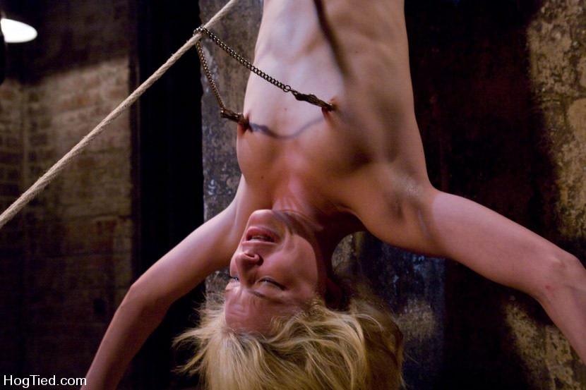Obedient blonde with wide spread legs will get bondage working experience #72159631