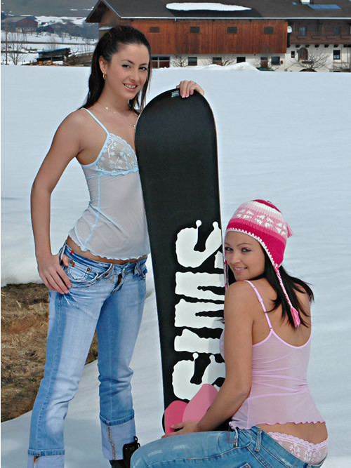 Terri Summers and Elly are naked snowbunnies #72842669