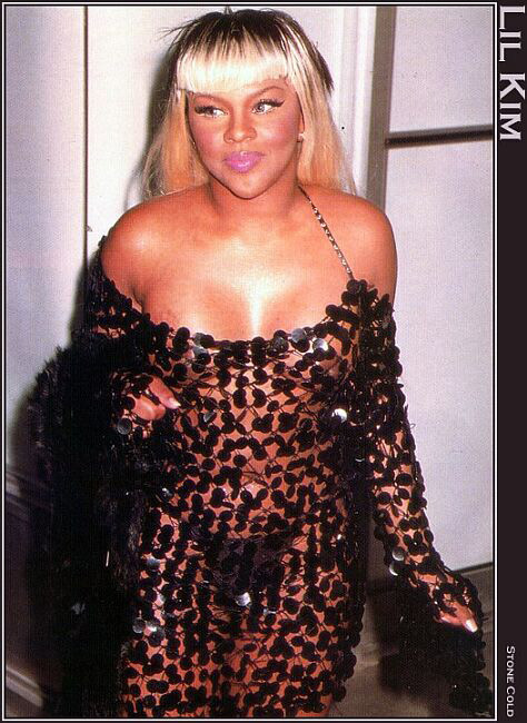 Celebrity black singer Lil Kim shaved pussy flash #75411818