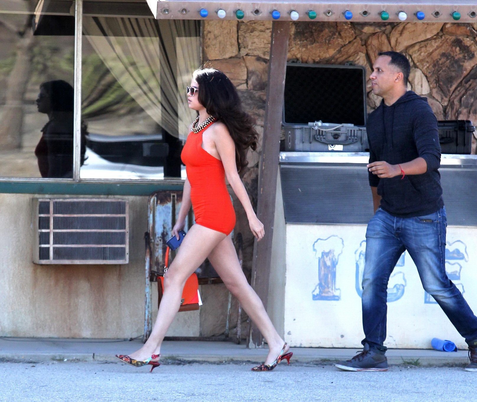 Selena Gomez showing off her ass  legs on the set of her new music video in LA #75239664