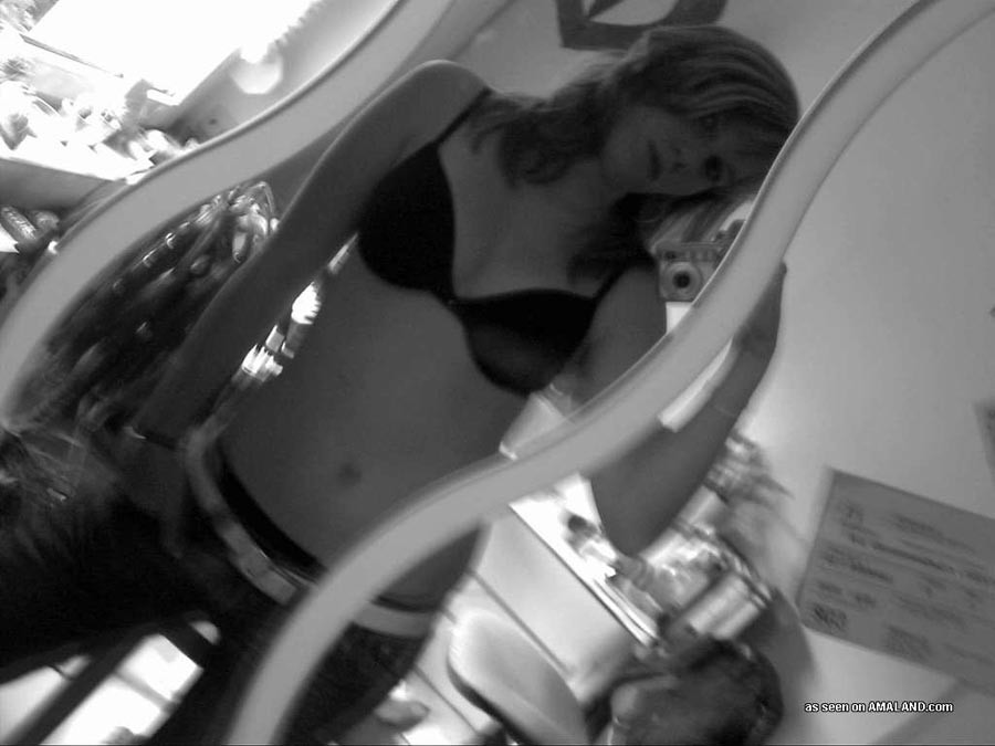 Black and white self-shots from this blonde amateur cutie #71502464
