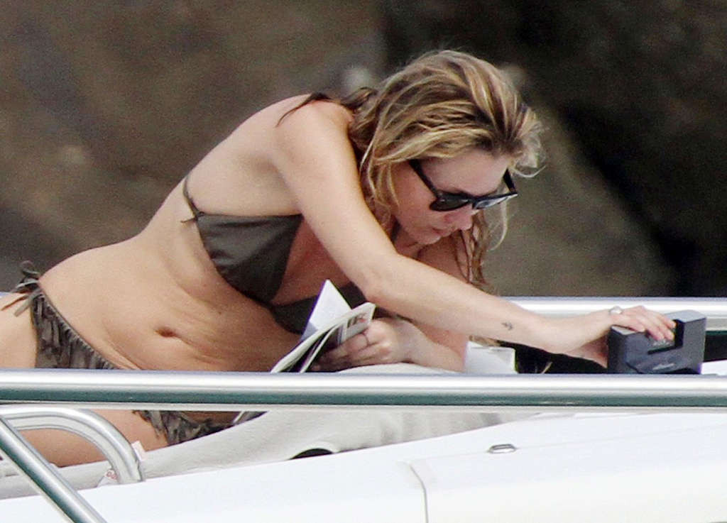 Kate Moss topless on yacht paparazzi pictures #75364361