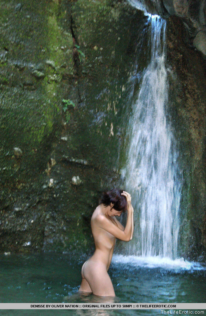 hot teen naked by the waterfall #78596162