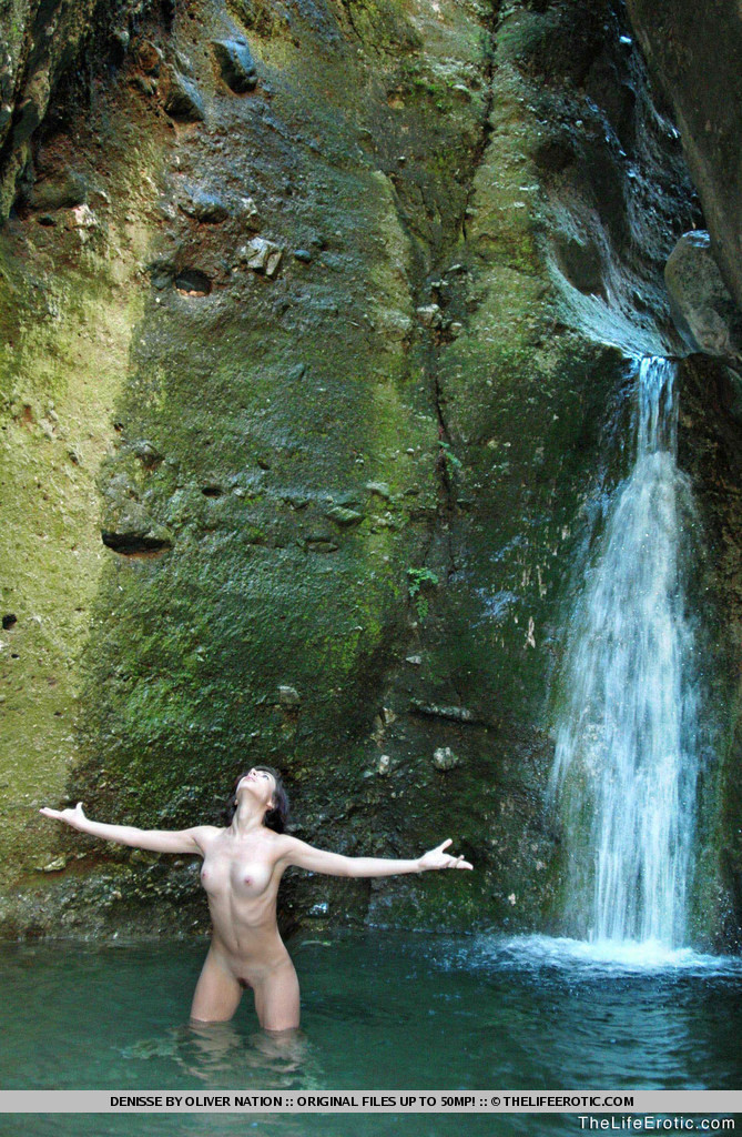 hot teen naked by the waterfall #78596181