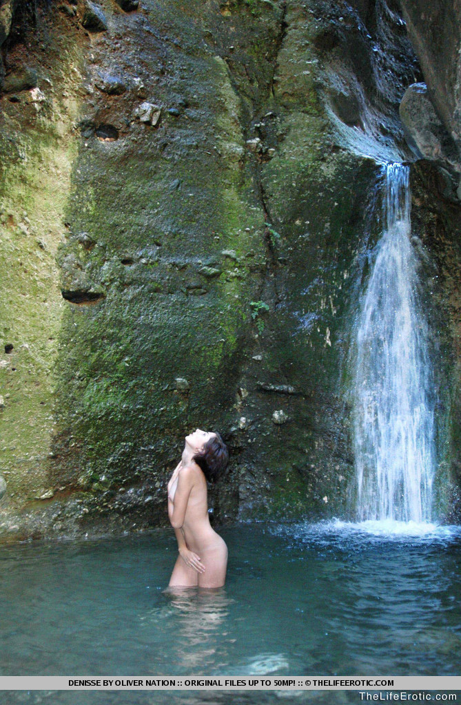 hot teen naked by the waterfall #78596187