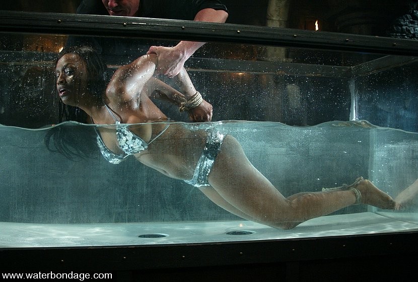 Jada fire fille noire sexy est attachée dans l'eau et baisée à la machine
 #72000540
