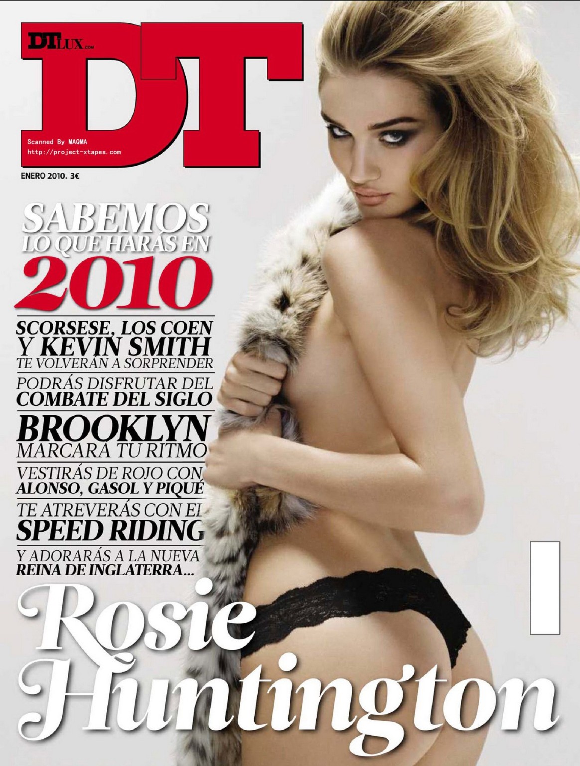 Rosie huntington-whiteley posando en topless para el número de enero de 2011 del dt 'z español
 #75323472