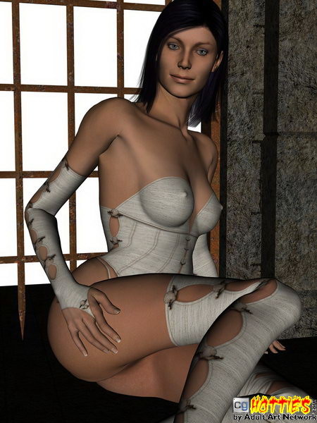 Anime bellezza in posa in lingerie e mostrando le sue tette
 #69694042