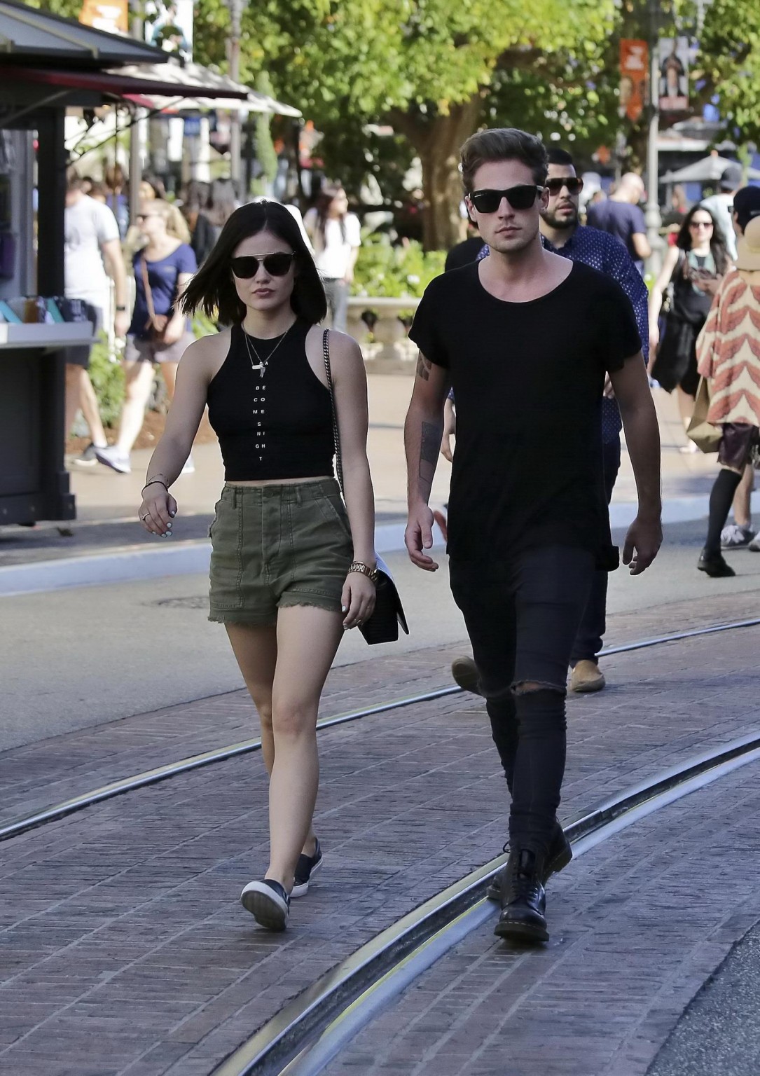 Lucy Hale showing off her legs and pokies out in LA #75170420