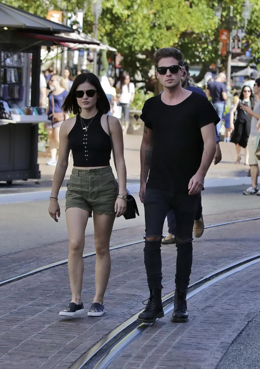 Lucy Hale showing off her legs and pokies out in LA #75170431