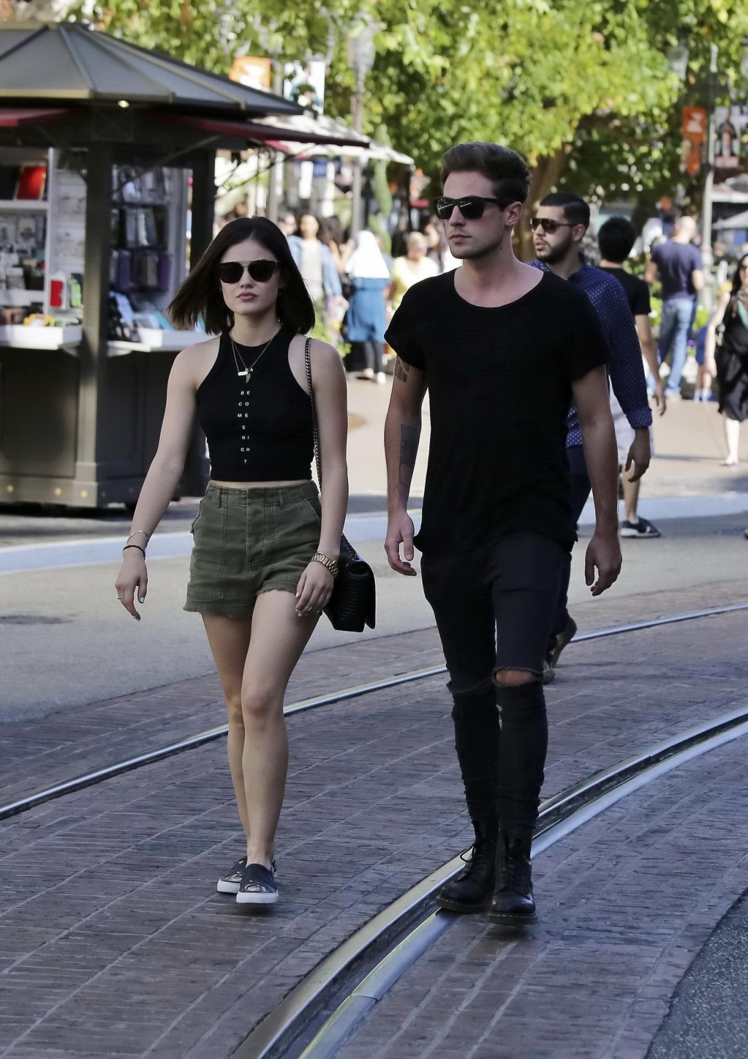 Lucy Hale showing off her legs and pokies out in LA #75170441