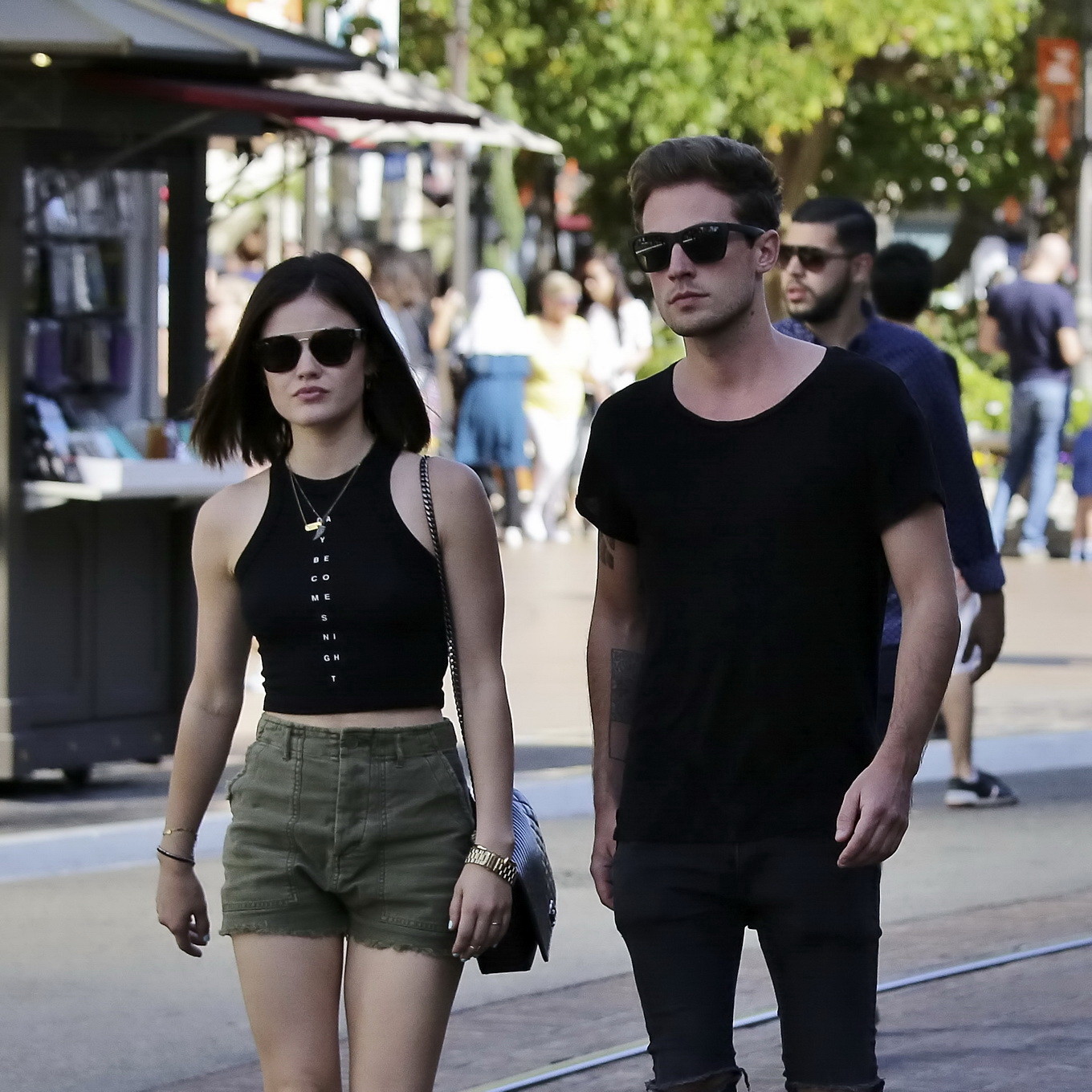 Lucy Hale showing off her legs and pokies out in LA #75170449