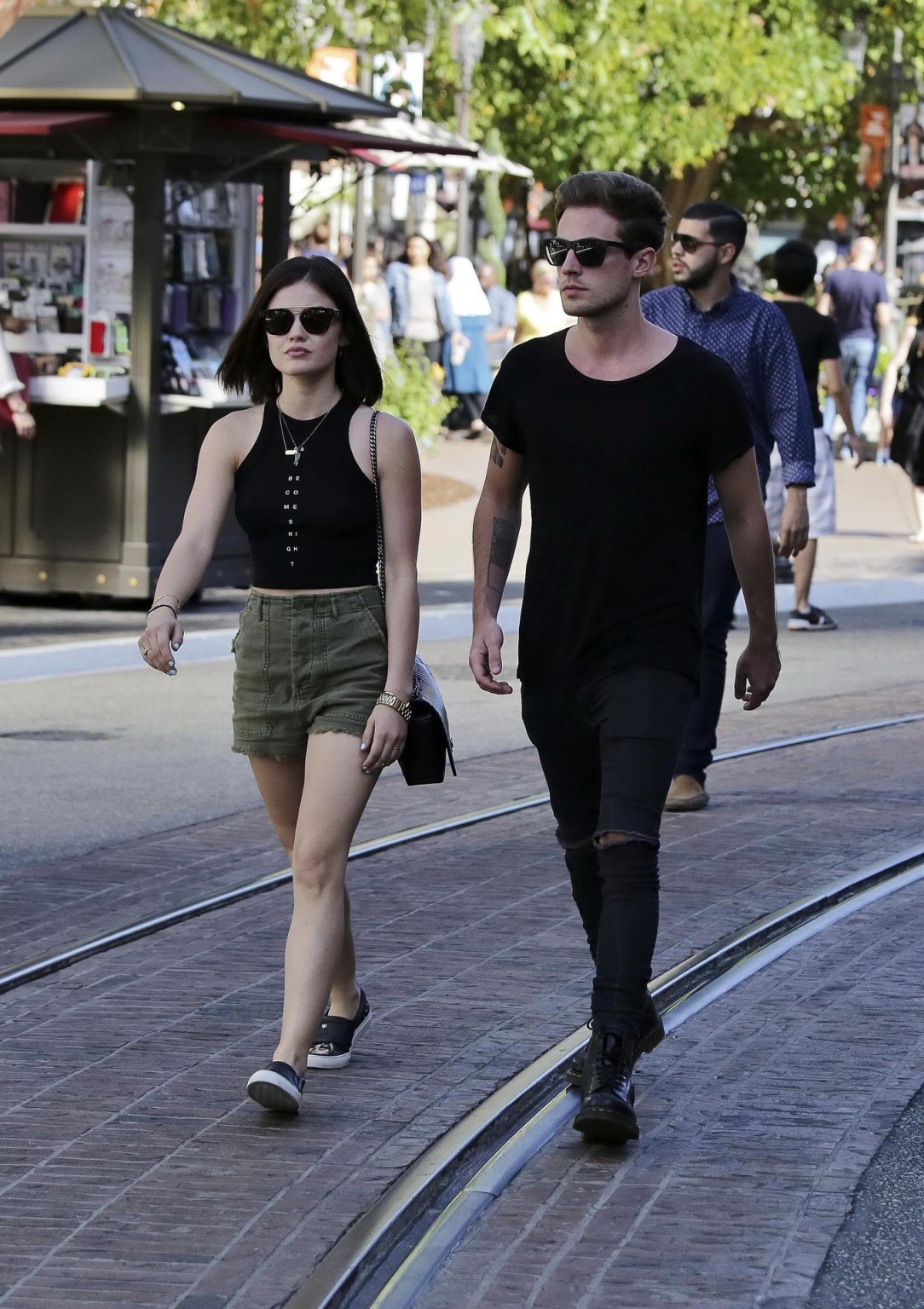 Lucy Hale showing off her legs and pokies out in LA #75170467