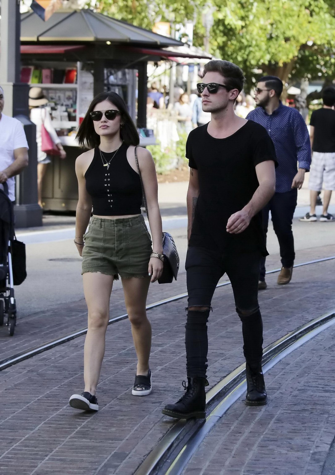 Lucy Hale showing off her legs and pokies out in LA #75170475